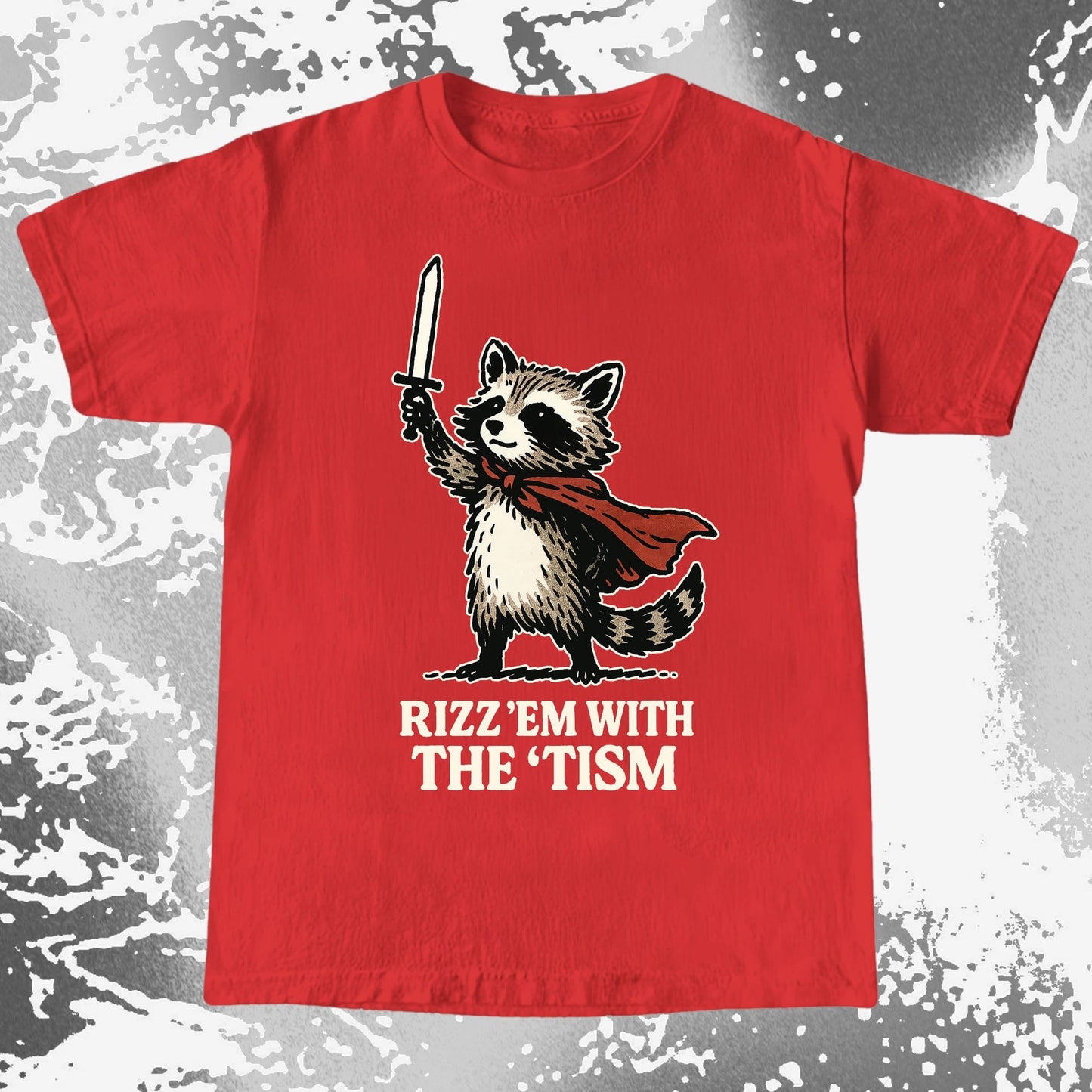 Raccoon Rizz Em With The Tism, funny meme tee gift (view 7)