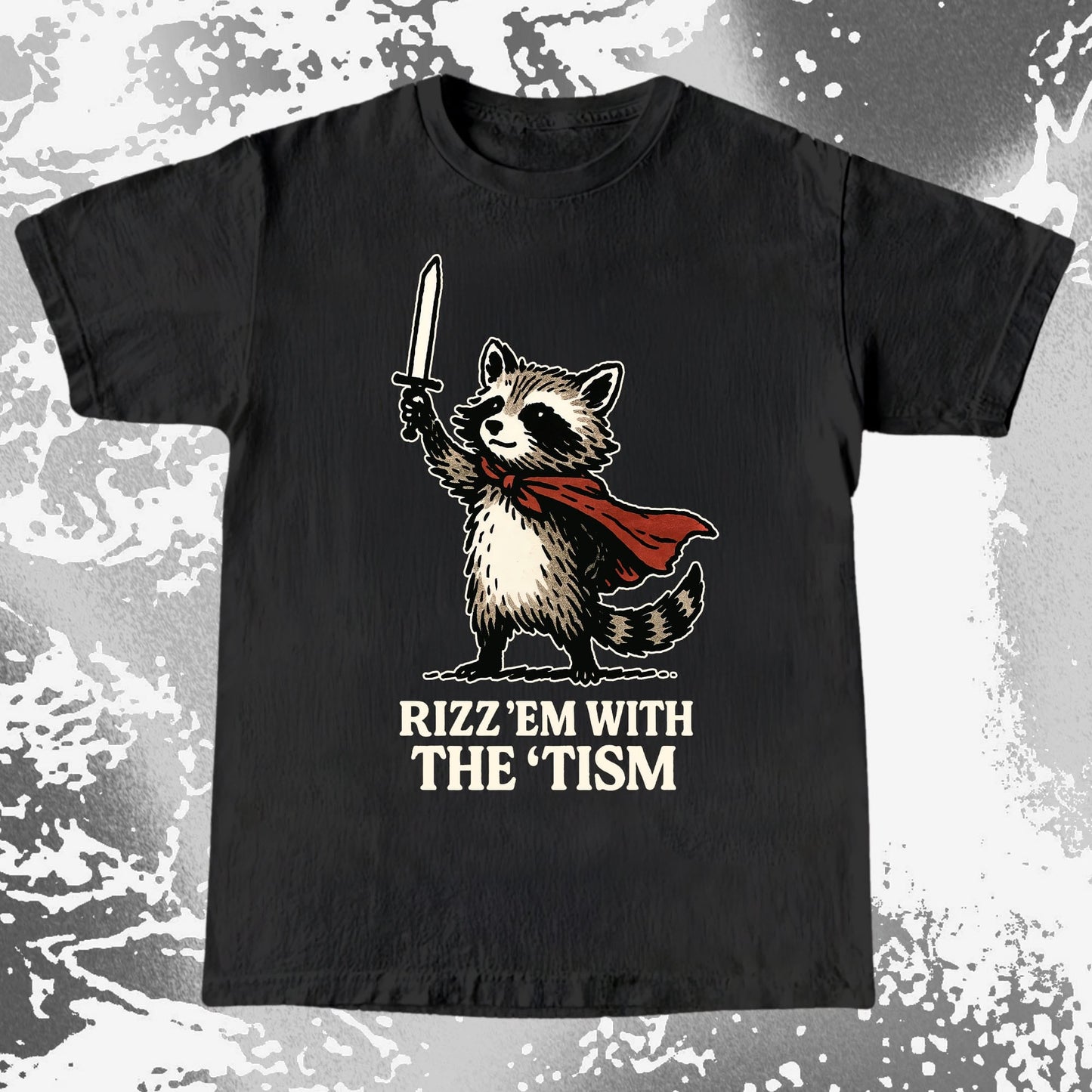 Raccoon Rizz Em With The Tism, funny meme tee gift (view 3)