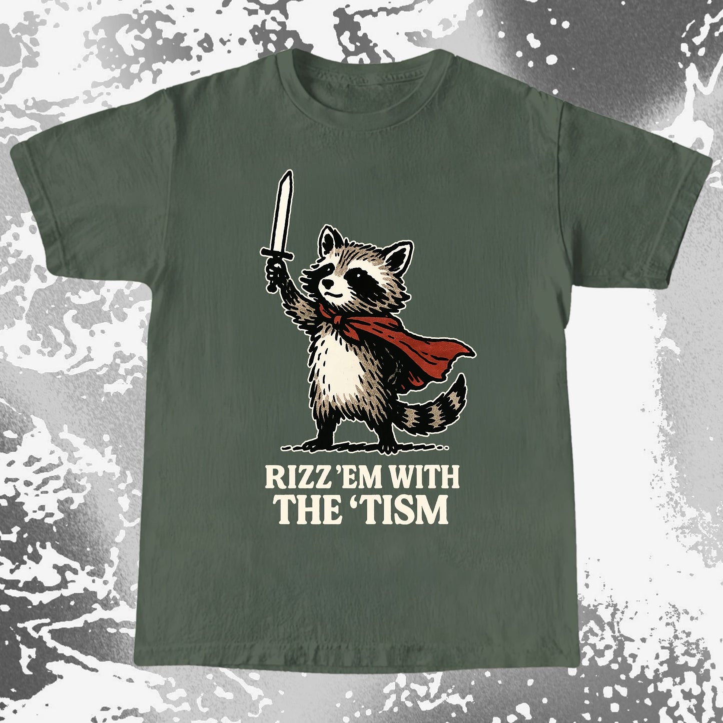 Raccoon Rizz Em With The Tism, funny meme tee gift (view 6)