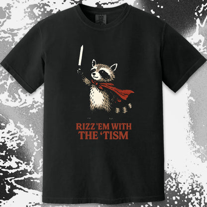 Raccoon Rizz Em With The Tism, funny meme tee gift (view 11)
