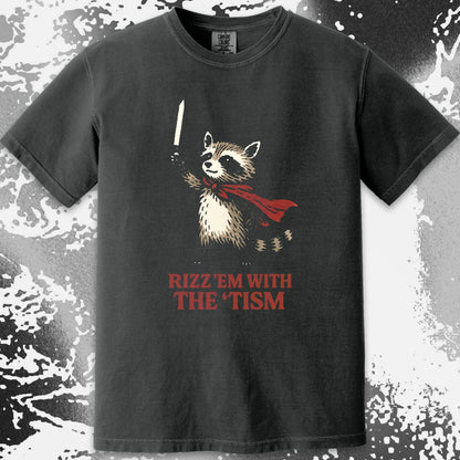Raccoon Rizz Em With The Tism, funny meme tee gift (view 12)