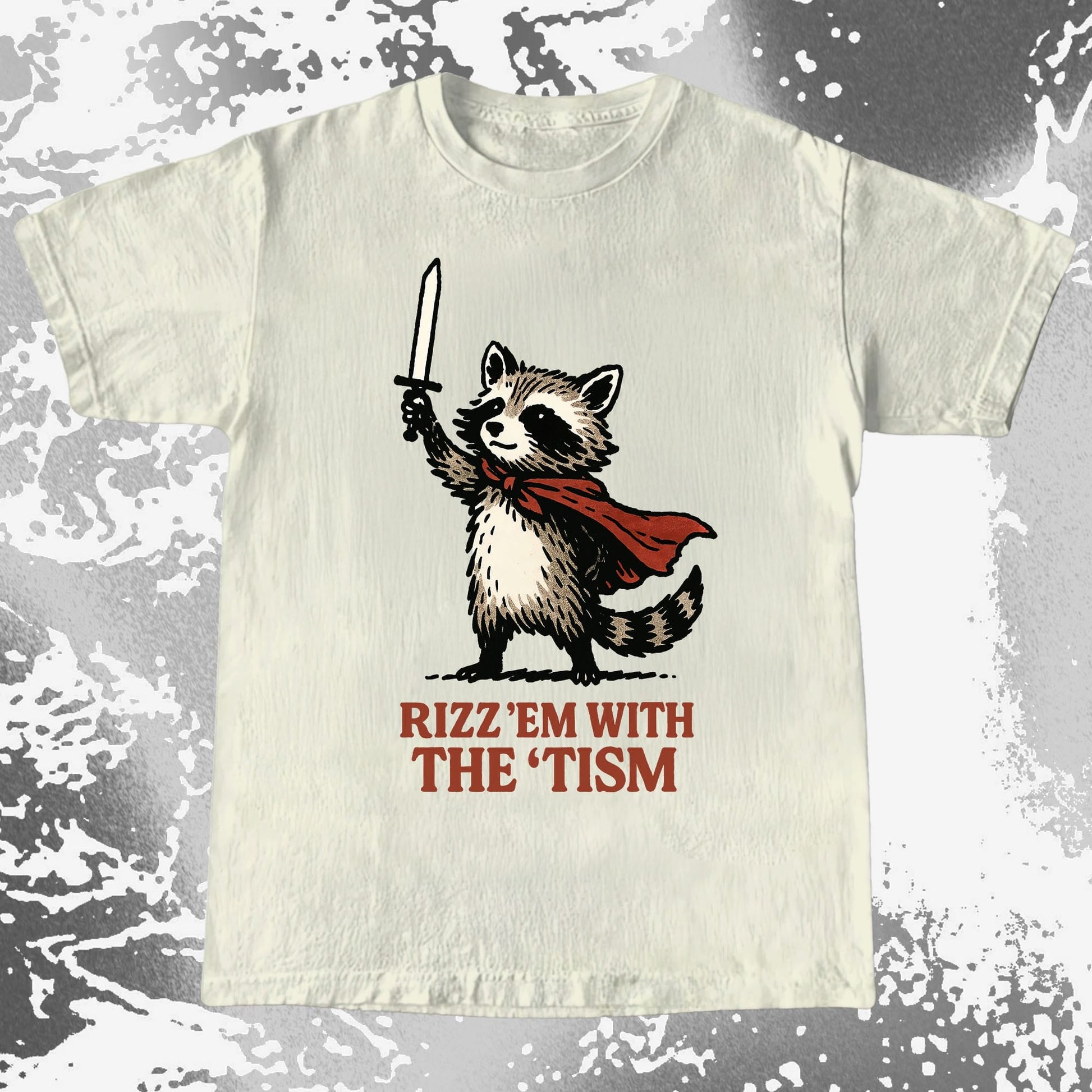Raccoon Rizz Em With The Tism, funny meme tee gift (view 4)