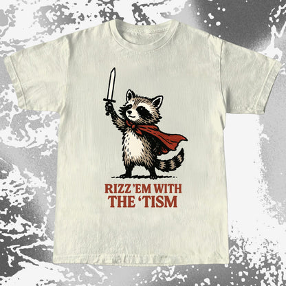 Raccoon Rizz Em With The Tism, funny meme tee gift (view 4)