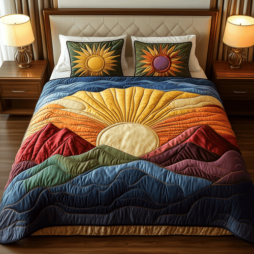 Radiant Dawn 3-Piece Quilted Bedding Set - Single (59" x 70")