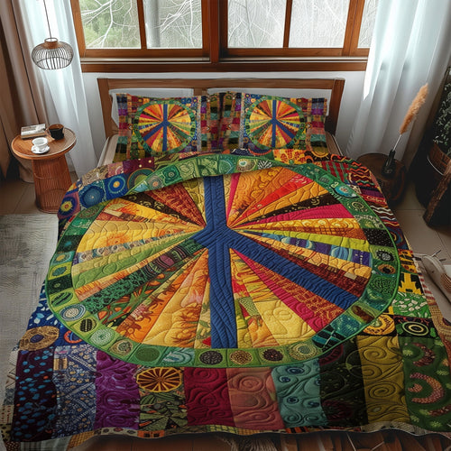 Radiant Peace 3-Piece Quilted Bedding Set - Single (59" x 70")