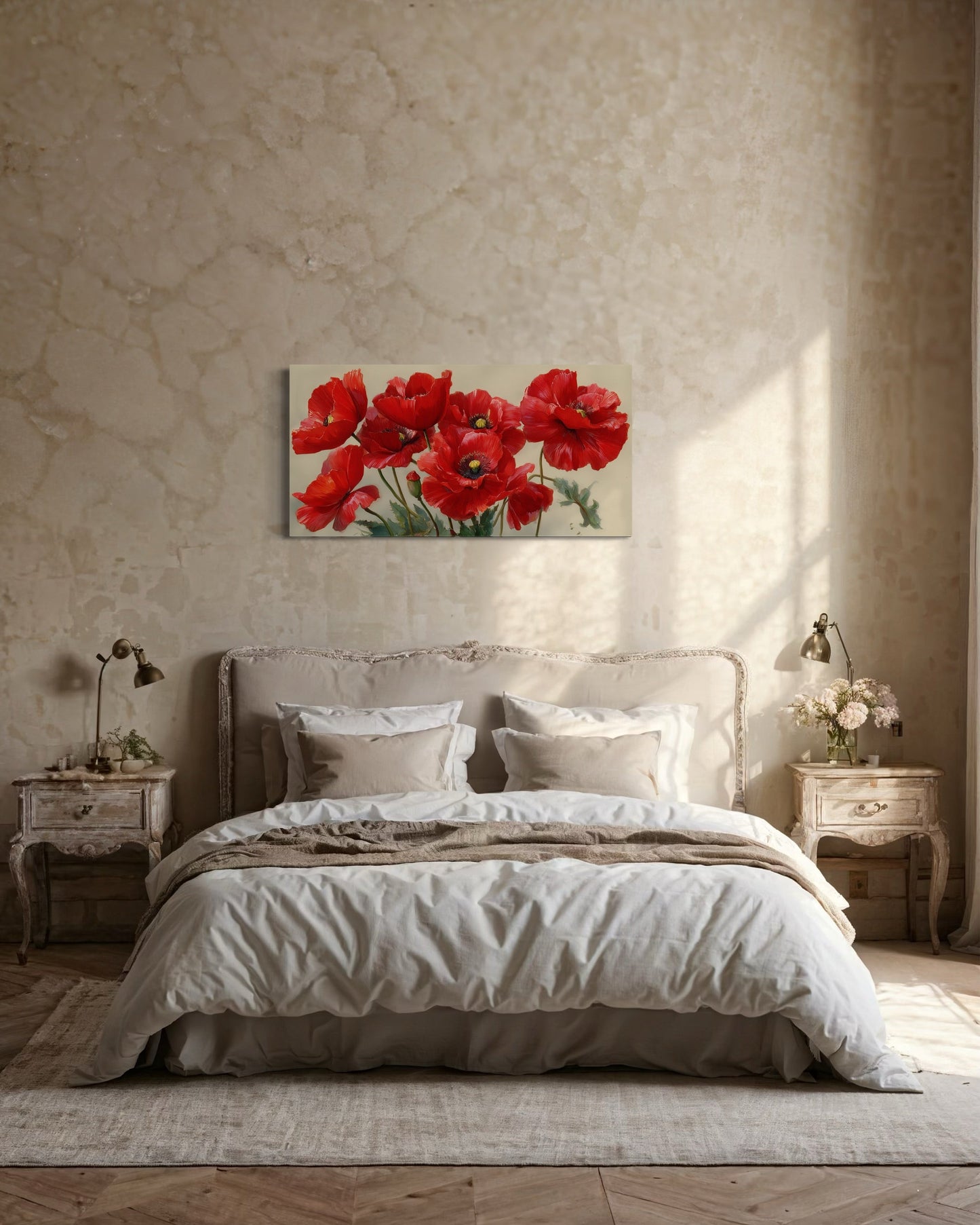 Red Poppies Framed Canvas Wall Art