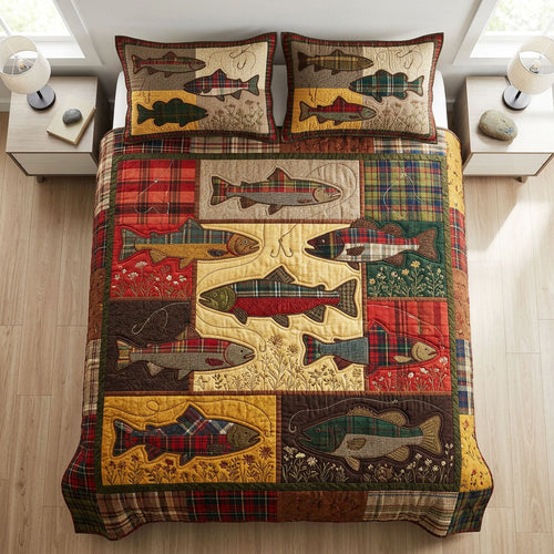 Reel Hunter 3-Piece Quilted Bedding Set - Single (59" x 70")