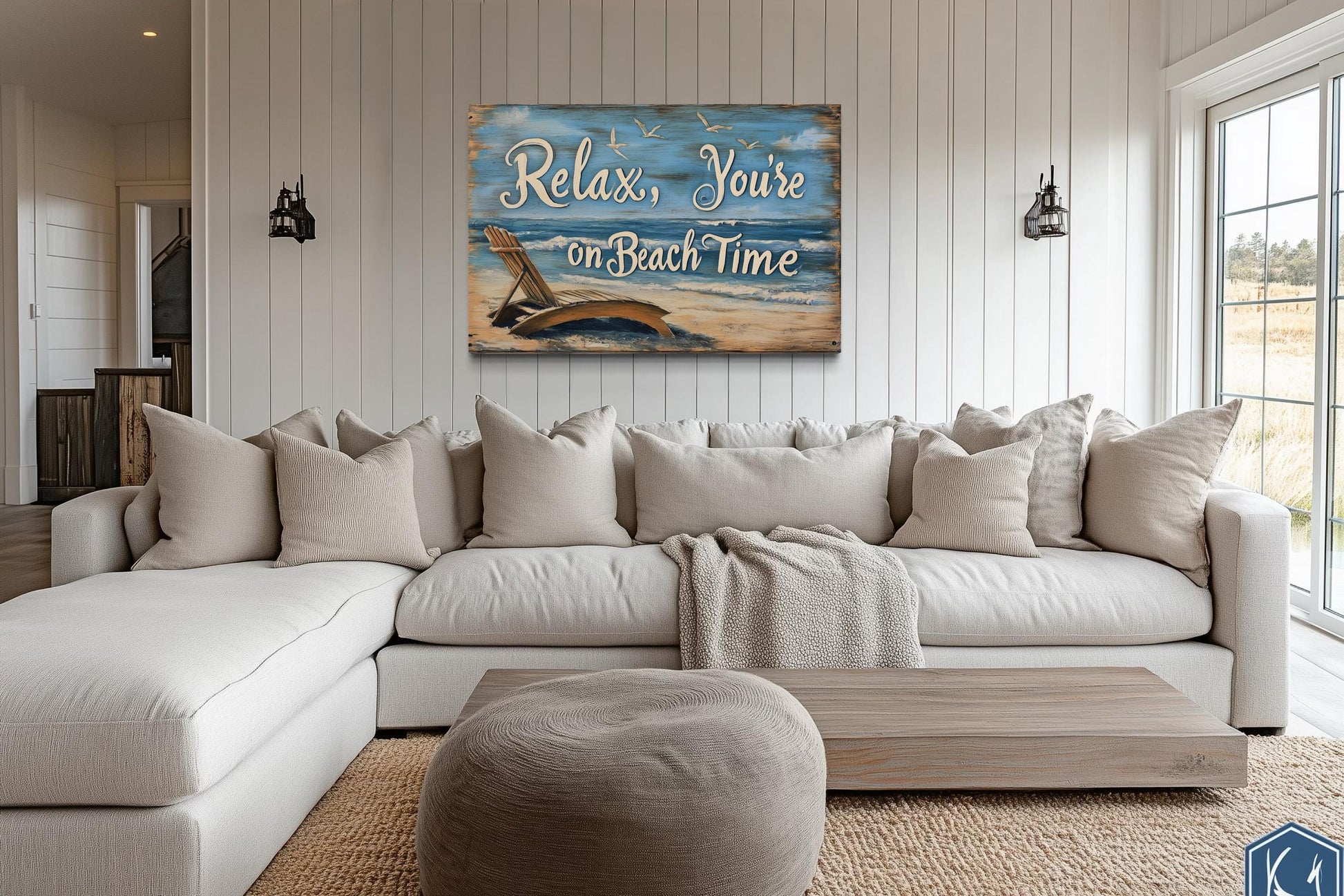 Relax You’re On Beach Time Canvas Wall Art