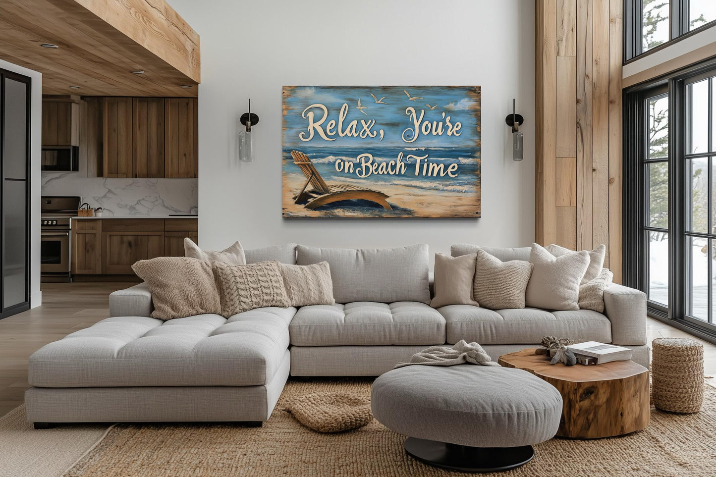 Relax You’re On Beach Time Canvas Wall Art