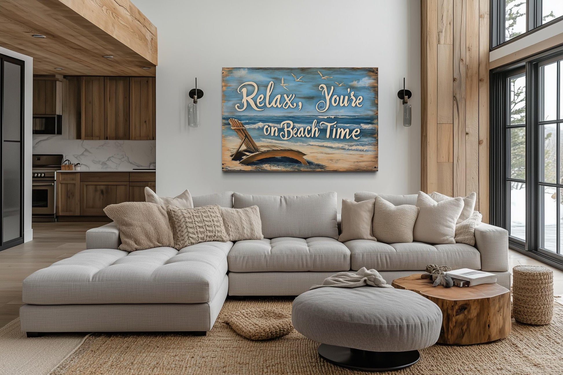 Relax You’re On Beach Time Canvas Wall Art