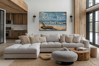 Relax You’re On Beach Time Canvas Wall Art