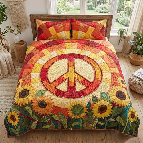 Retro Groove 3-Piece Quilted Bedding Set - Single (59" x 70")