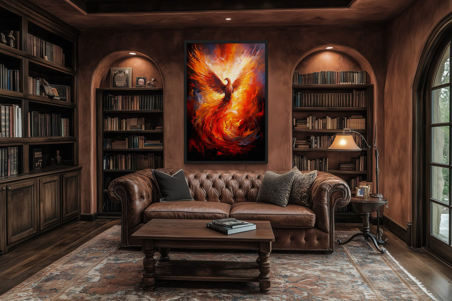 Rising Phoenix Framed Canvas Wall Art