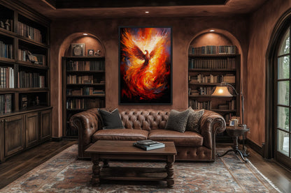 Rising Phoenix Framed Canvas Wall Art