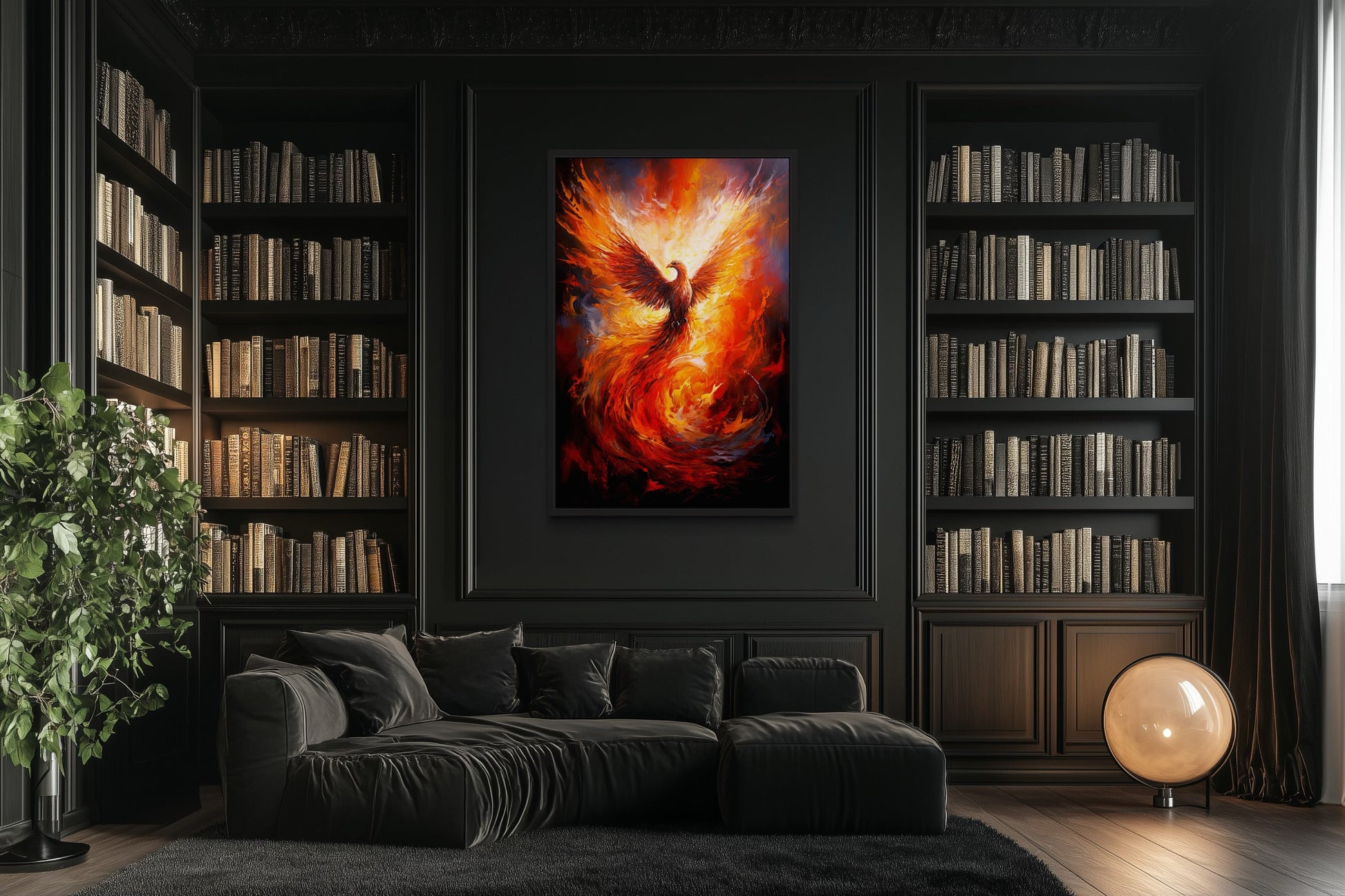 Rising Phoenix Framed Canvas Wall Art