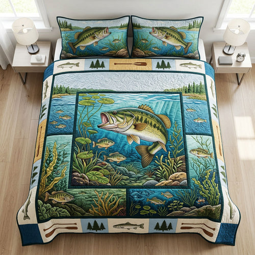 River Trophy 3-Piece Quilted Bedding Set - Single (59" x 70")