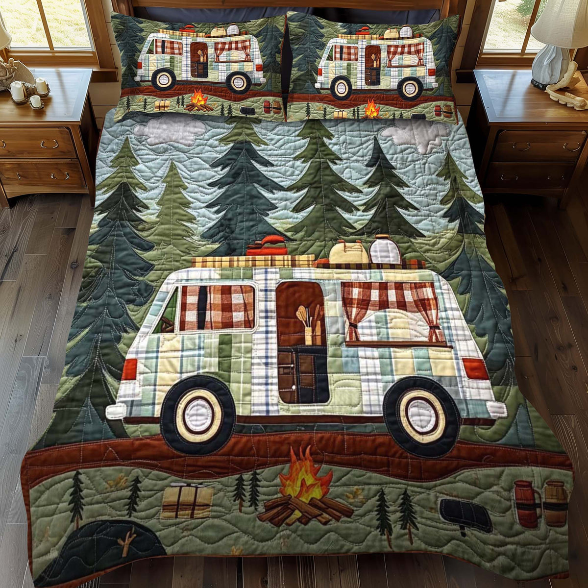 Riverbend Camp 3-Piece Quilted Bedding Set - Single (59" x 70")