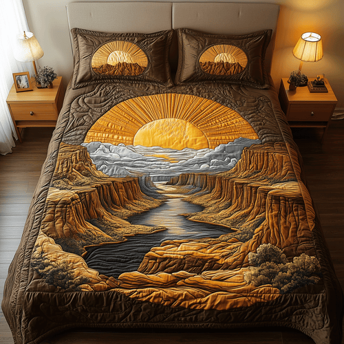 Rocky Canyon Dreams 3-Piece Quilted Bedding Set - Single (59" x 70")