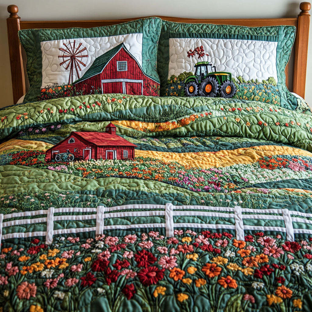 Rolling Hills 3-Piece Quilted Bedding Set - Single (59" x 70")
