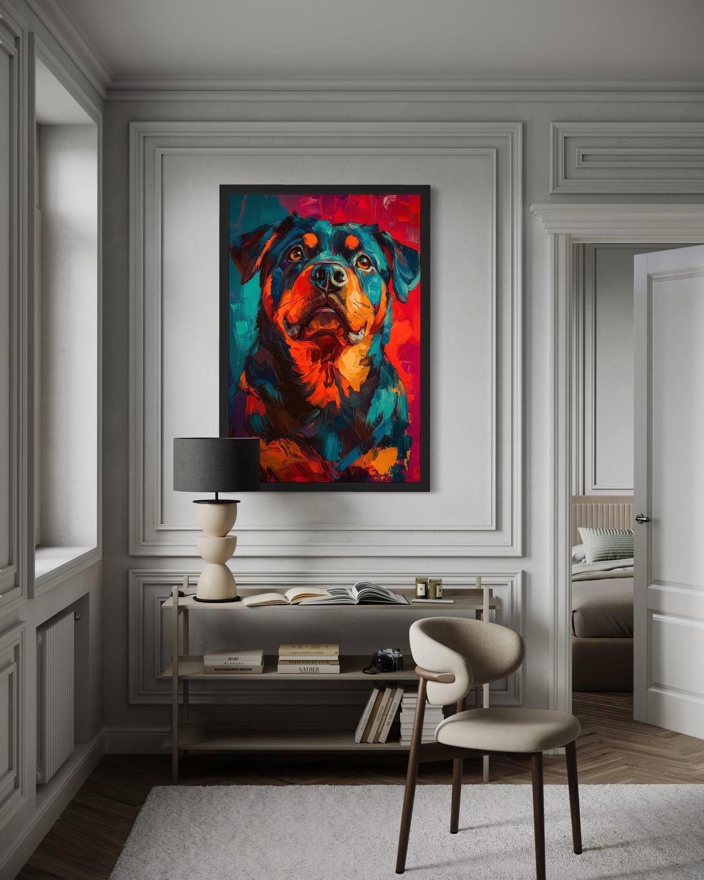 Rottweiler Pop Art Canvas Wall Art