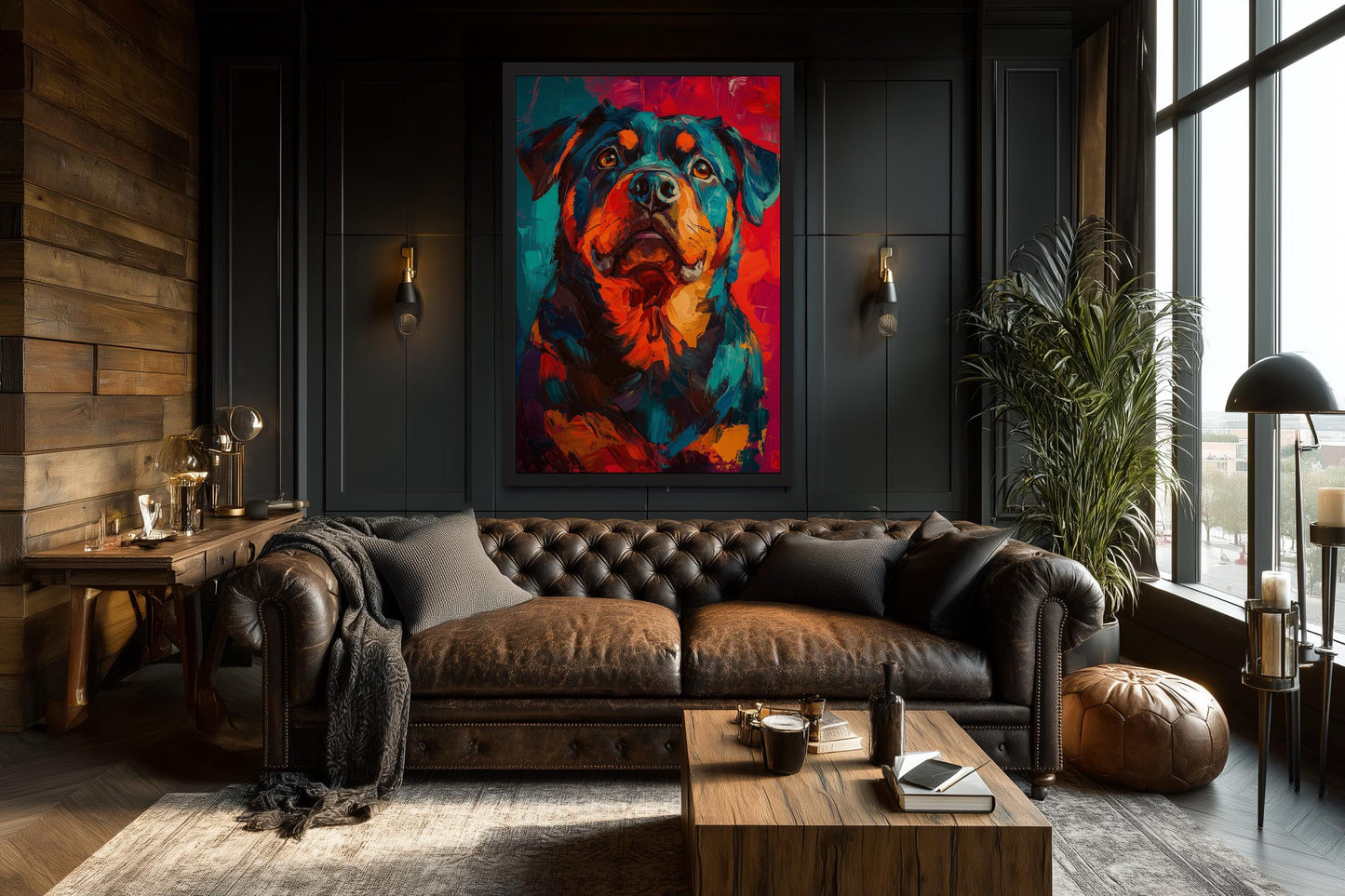 Rottweiler Pop Art Canvas Wall Art