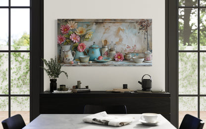 Rustic Chic Kitchenware Farmhouse Kitchen Framed Canvas Wall Art