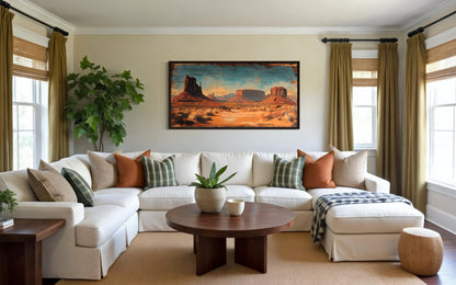 Rustic Monument Valley Framed Canvas Wall Art