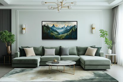 Mountains Are Calling And I Must Go Wall Art - Framed Nature Artwork For Cabin Dexor