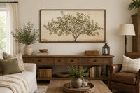 Rustic Farmhouse Wall Art – Apple Tree Canvas Kitchen Decor With Cozy Orchard Style