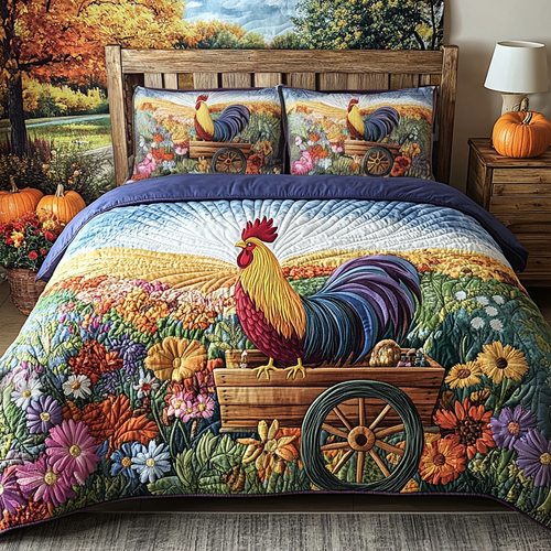Rustic Charm 3-Piece Quilted Bedding Set - Single (59" x 70")