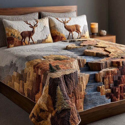 Rustic Haven 3-Piece Quilted Bedding Set - Single (59" x 70")