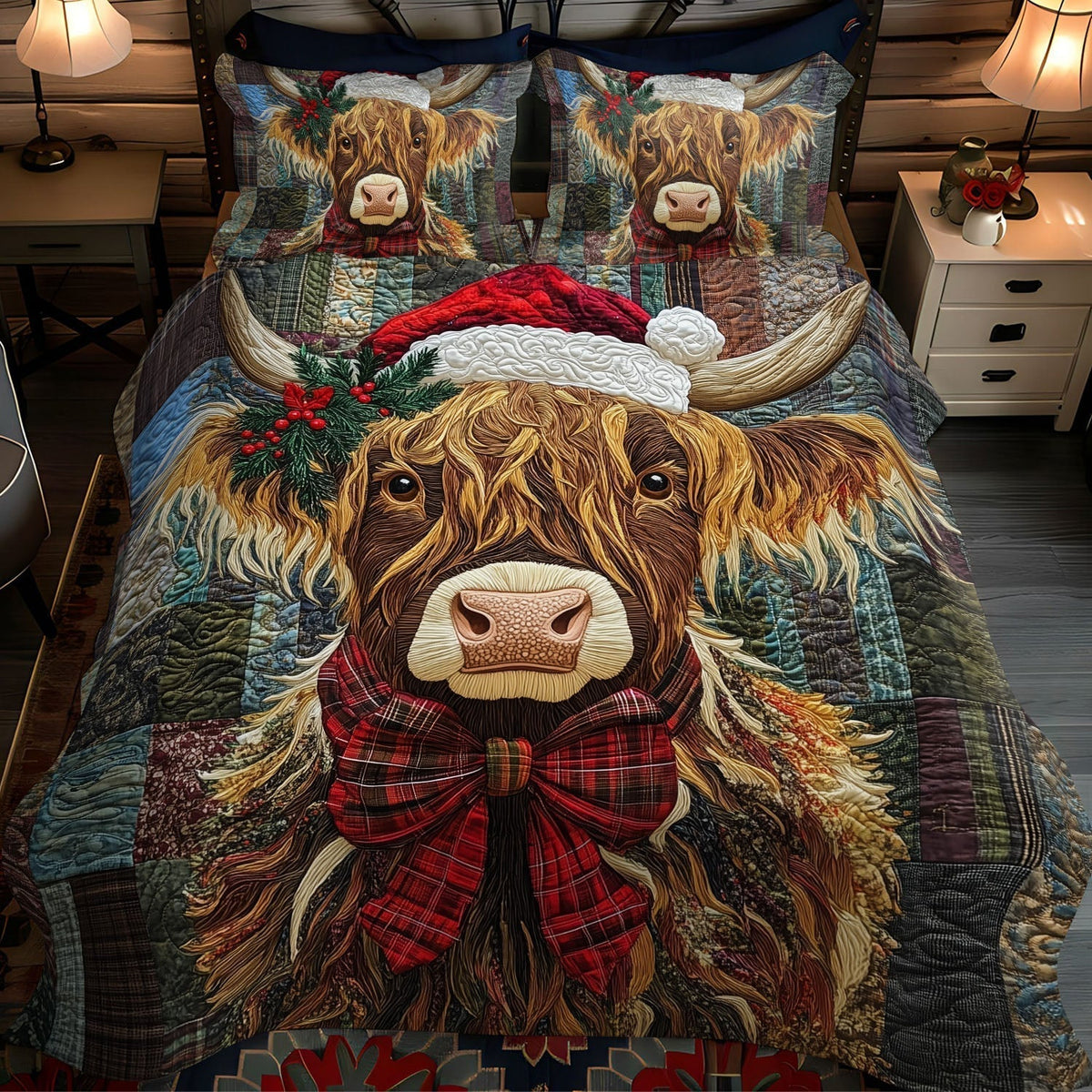 Rustic Majesty 3-Piece Quilted Bedding Set - Single (59" x 70")