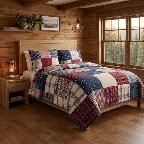 Rustic Union 3-Piece Quilted Bedding Set - Single (59" x 70")