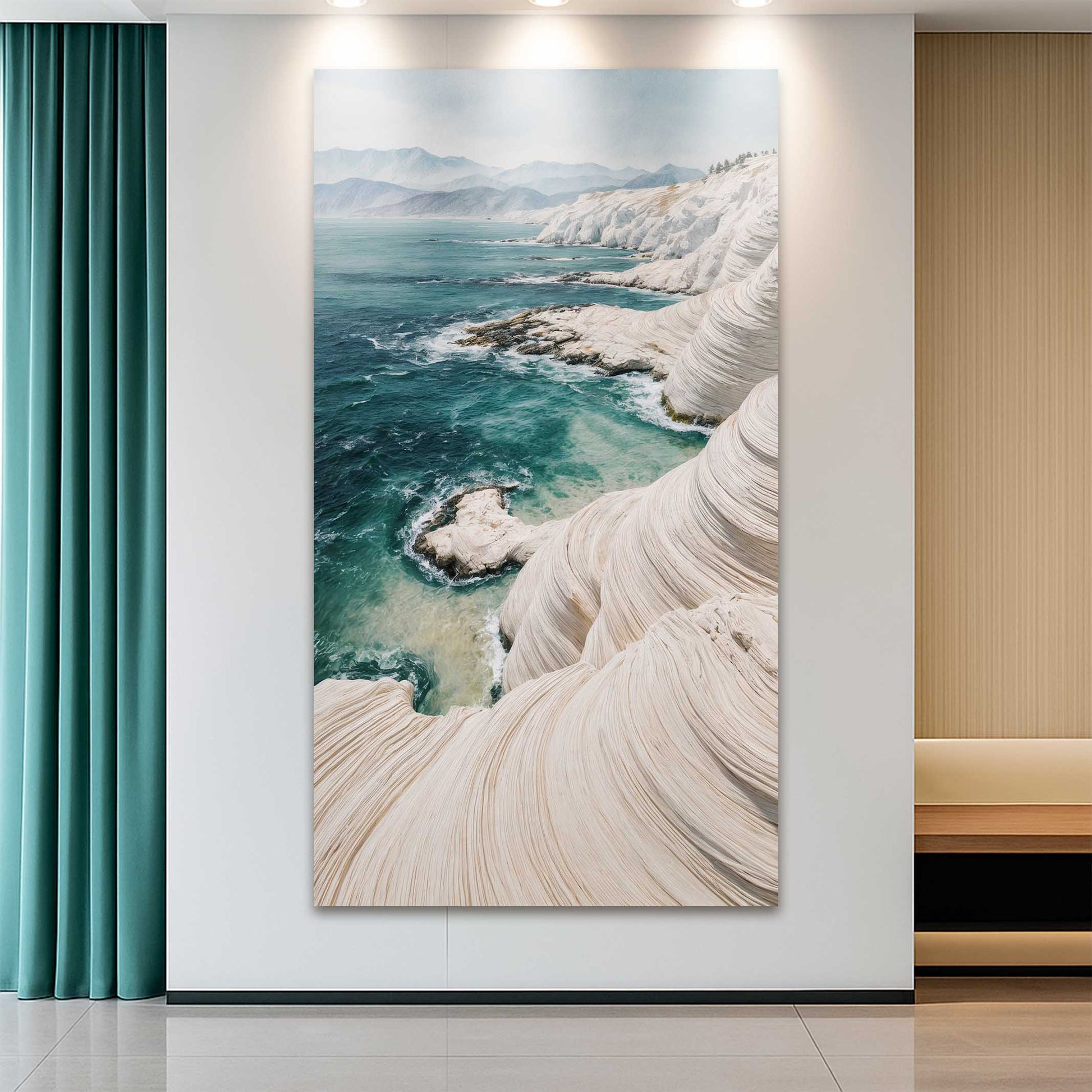Waves of Serenity Plaster Abstract Wall Art II