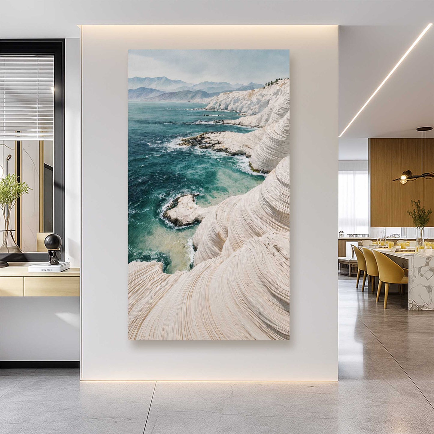 Waves of Serenity Plaster Abstract Wall Art II