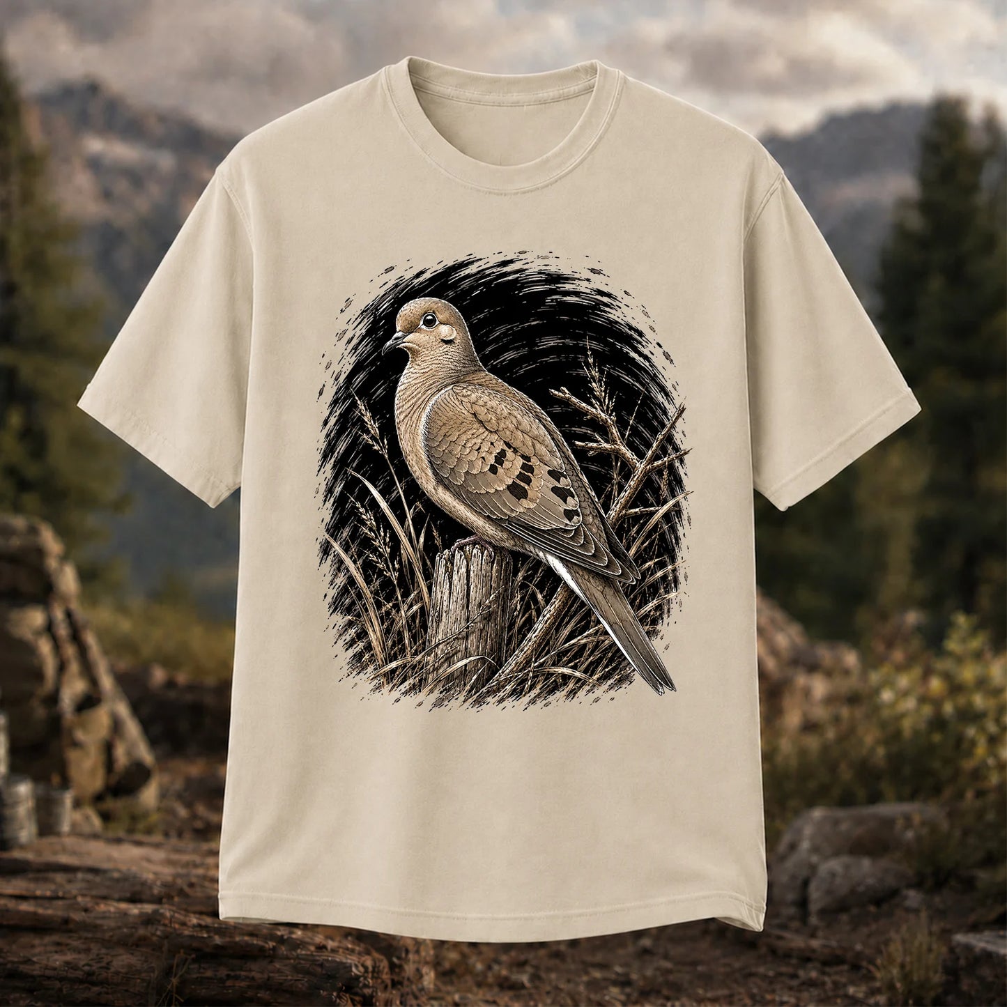 Mourning Dove T-Shirt, Vintage Birdwatcher Nature Tee