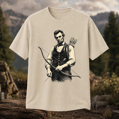 Abraham Lincoln Archer T-Shirt, Vintage Bow Hunting Tee