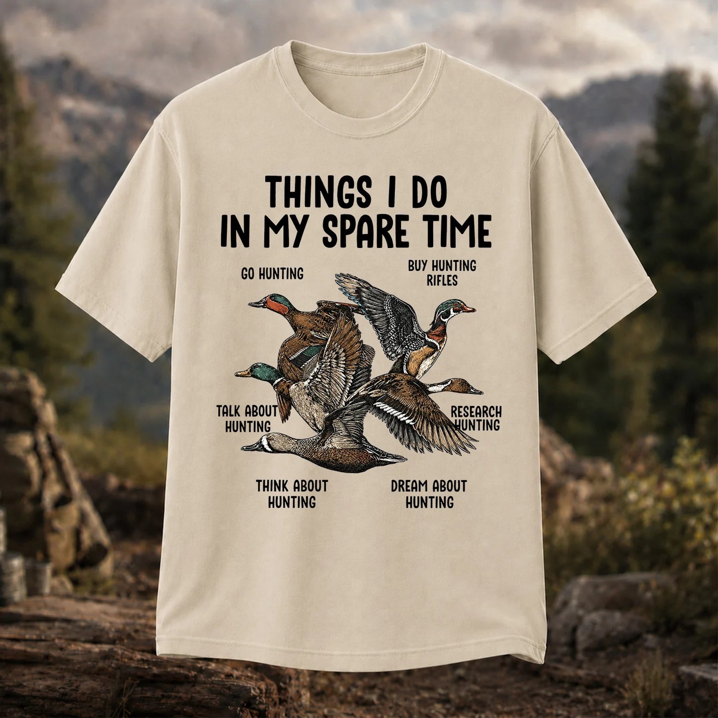 Things I Do in My Spare Time T-Shirt, Duck Hunting Tee