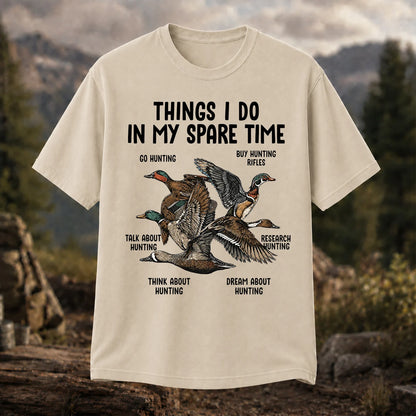 Things I Do in My Spare Time T-Shirt, Duck Hunting Tee