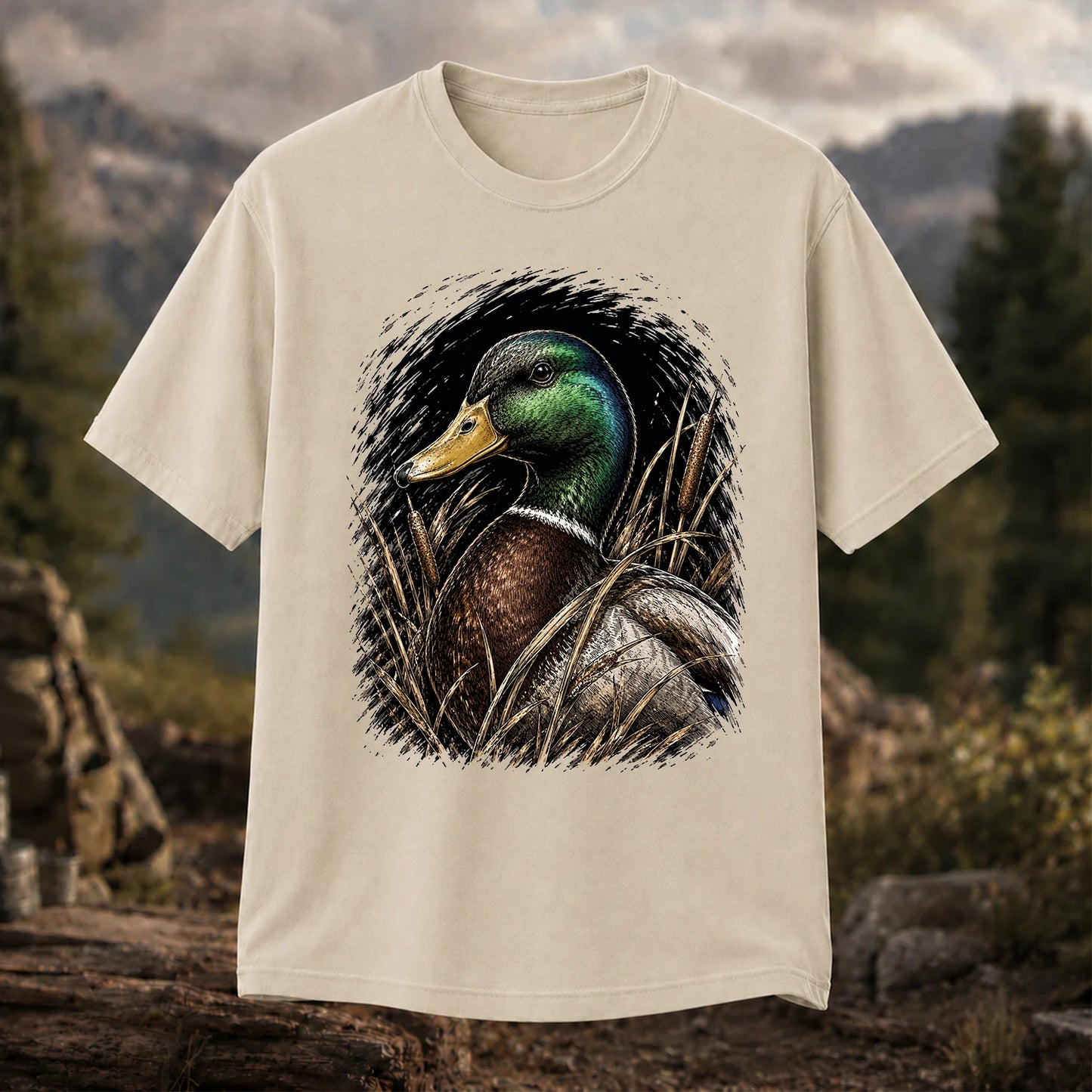 Mallard Duck T-Shirt, Vintage Waterfowl Hunting Tee