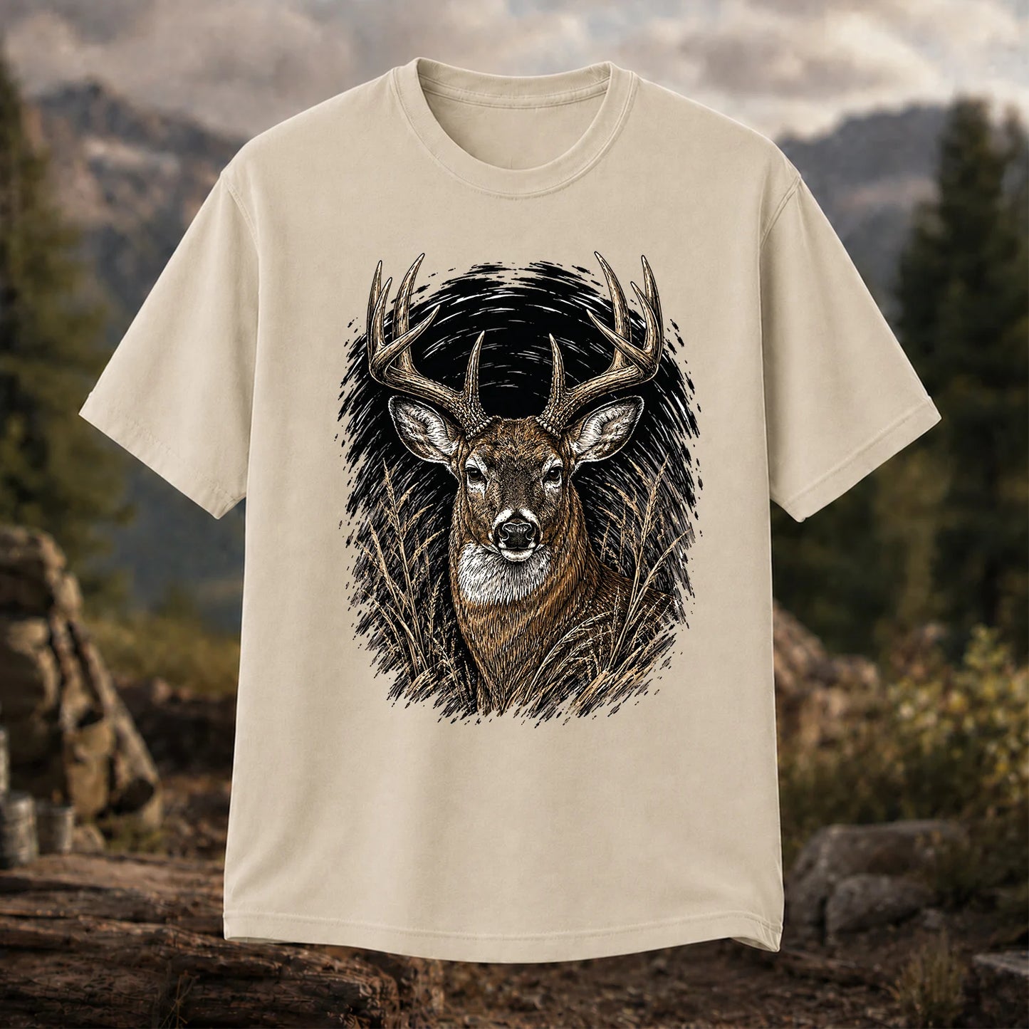 Whitetail Buck T-Shirt, Vintage Deer Hunting Tee