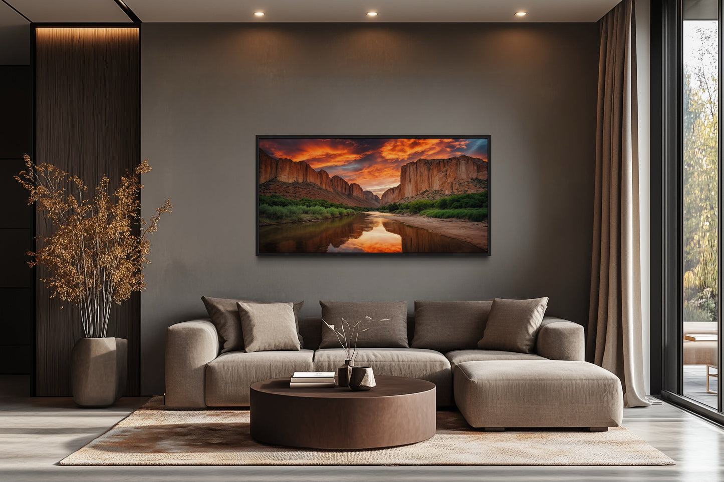 Santa Elena Canyon Big Bend National Park Sunset Canvas Wall Art