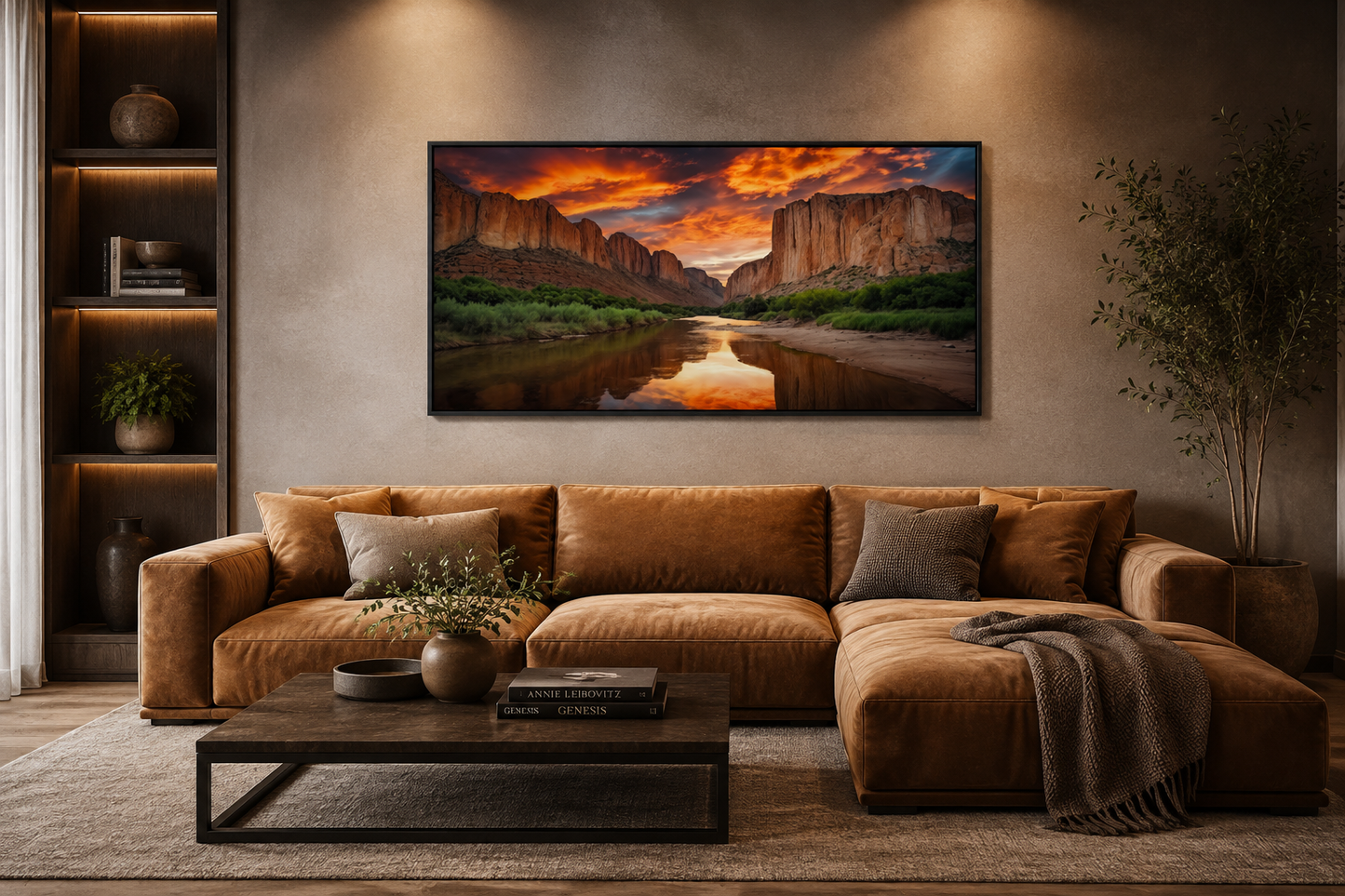 Santa Elena Canyon Big Bend National Park Sunset Canvas Wall Art
