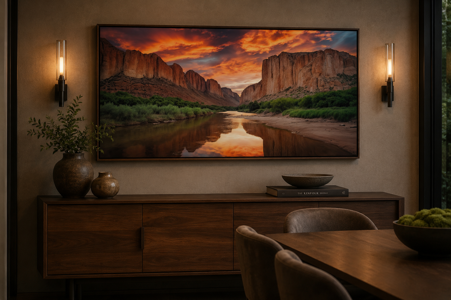Santa Elena Canyon Big Bend National Park Sunset Canvas Wall Art