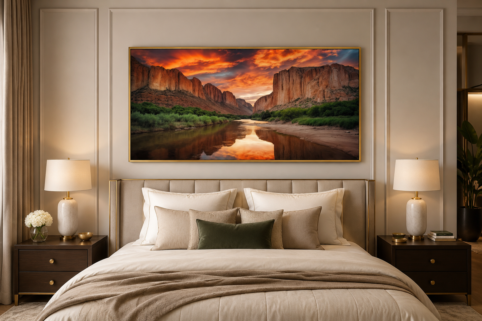 Santa Elena Canyon Big Bend National Park Sunset Canvas Wall Art