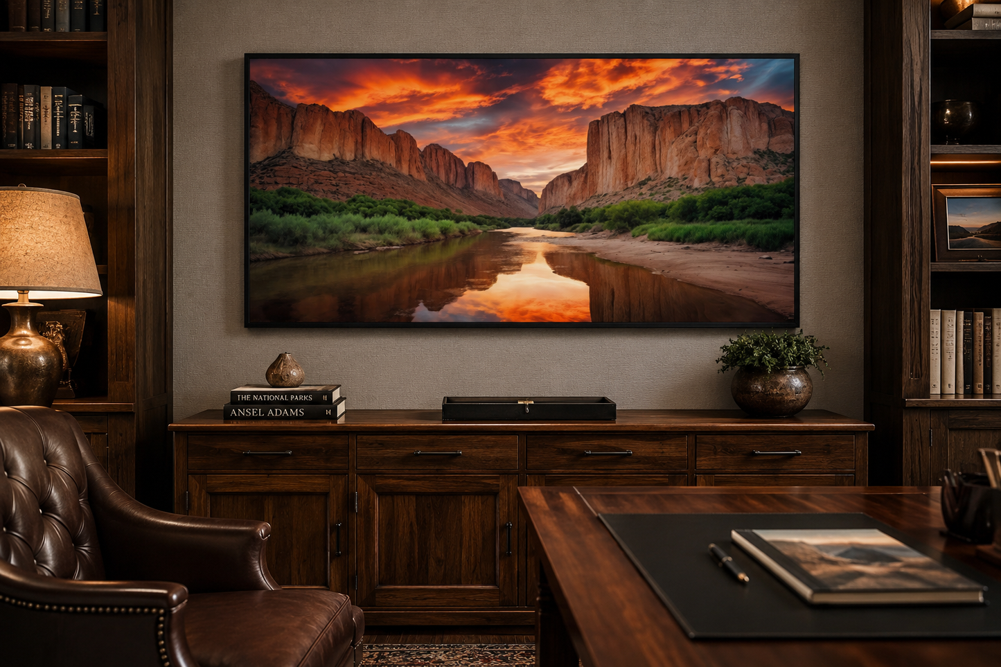 Santa Elena Canyon Big Bend National Park Sunset Canvas Wall Art