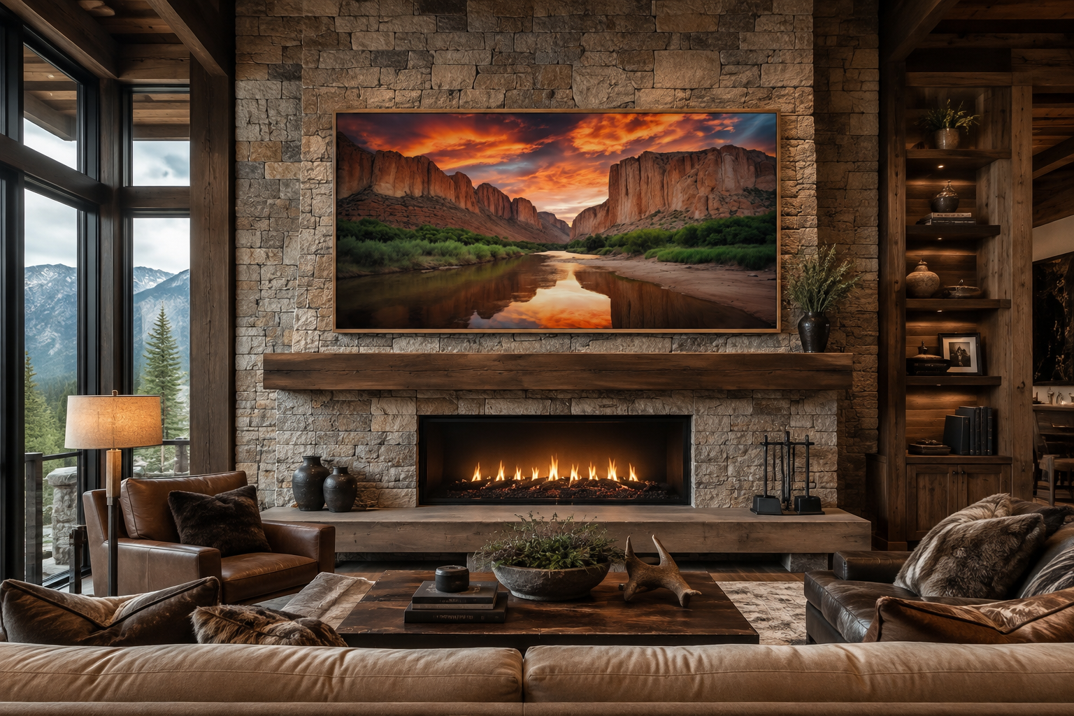 Santa Elena Canyon Big Bend National Park Sunset Canvas Wall Art