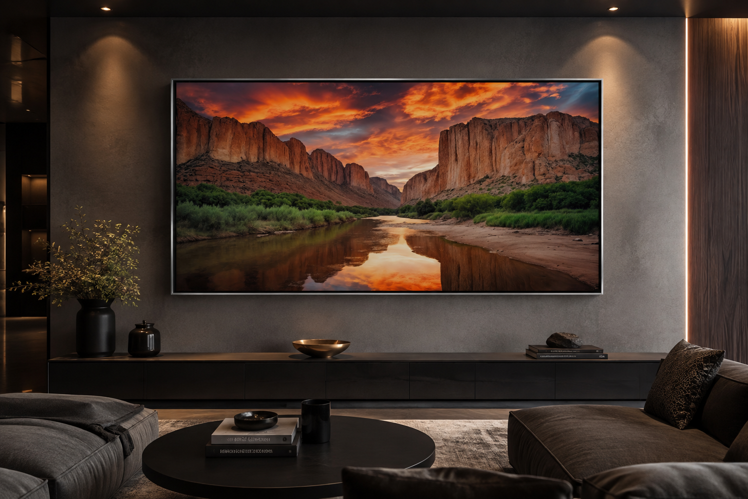 Santa Elena Canyon Big Bend National Park Sunset Canvas Wall Art