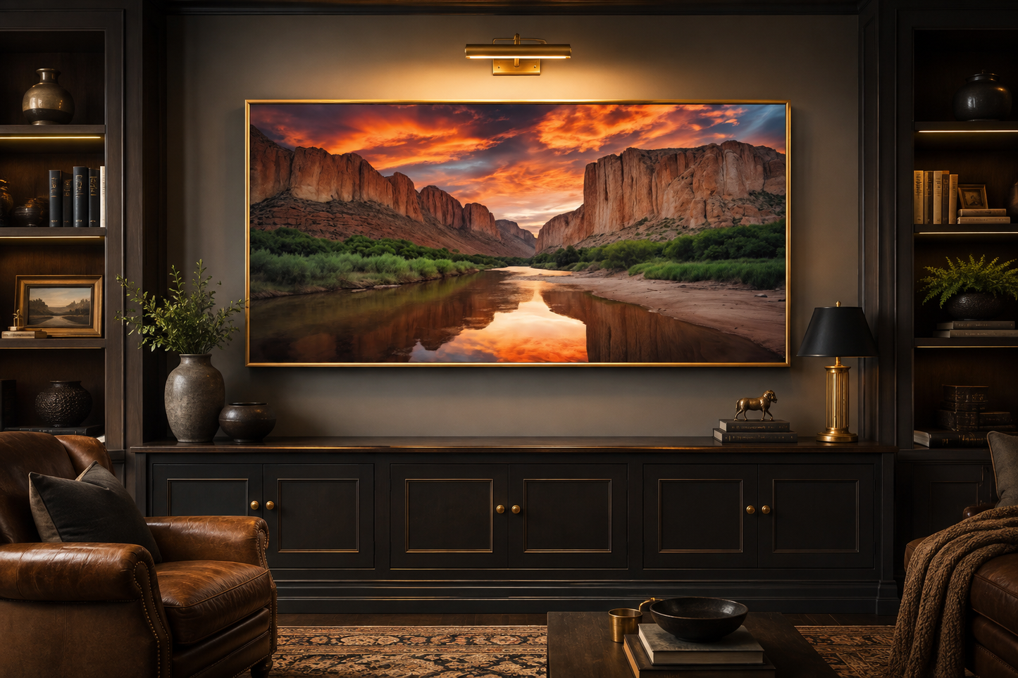 Santa Elena Canyon Big Bend National Park Sunset Canvas Wall Art