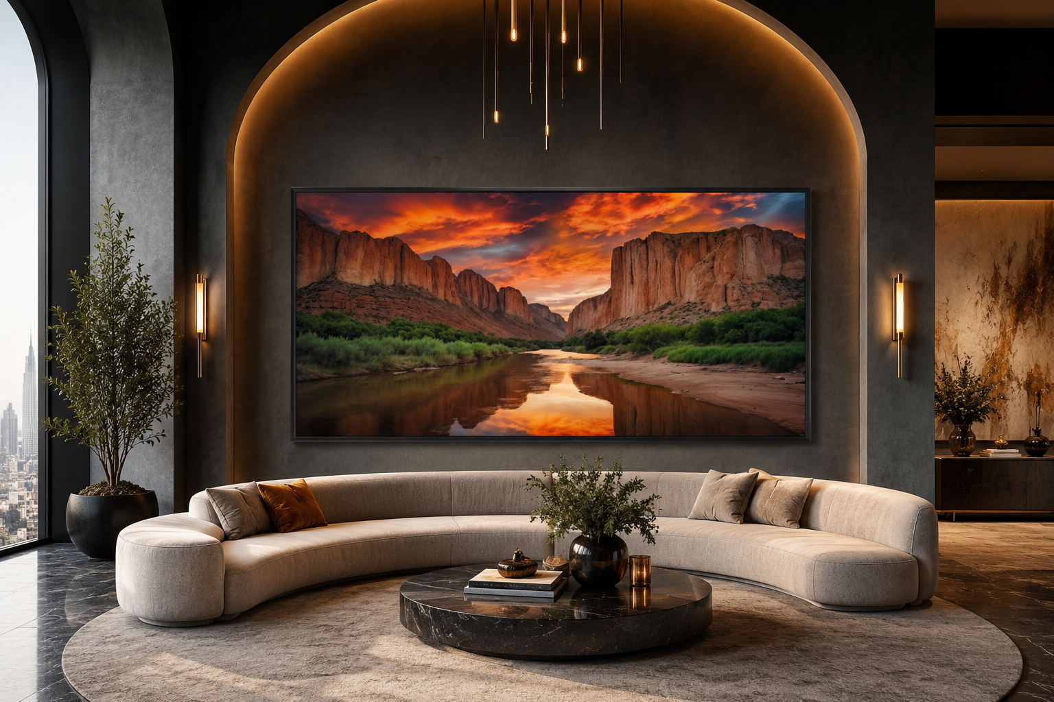 Santa Elena Canyon Big Bend National Park Sunset Canvas Wall Art